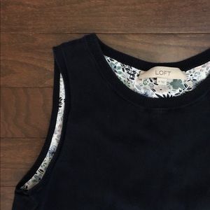 Loft mixed media sleeveless top
